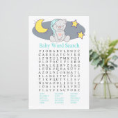 Teddy beer Baby shower Word Search Game (Staand voorkant)