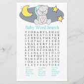 Teddy beer Baby shower Word Search Game (Voorkant)