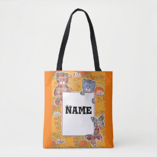 Teddy beer, baby tote bag