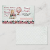 Teddy beer ballonnen meisje Barly Wachten Luier Ra Informatiekaartje (Voorkant / Achterkant)