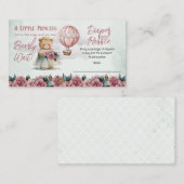 Teddy beer ballonnen meisje Barly Wachten Luier Ra Informatiekaartje (Voorkant / Achterkant)