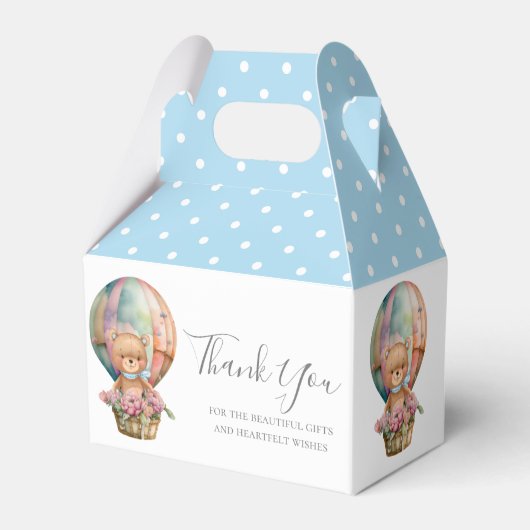 Teddy beer Balloon Favor Box Bedankdoosjes (Achterkant)