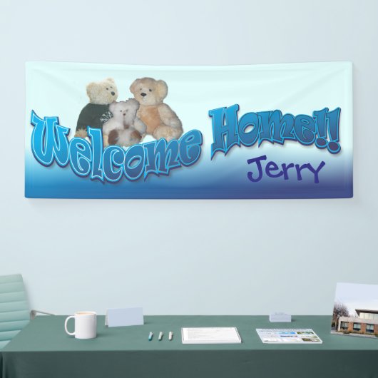 teddy beer banner welkom thuis (Beurs)