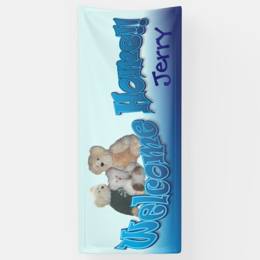 teddy beer banner welkom thuis (Verticaal)