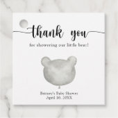 Teddy beer bedankt bedankjes labels (Voorkant)