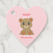 Teddy beer bedankt bedankjes labels (Voorkant)