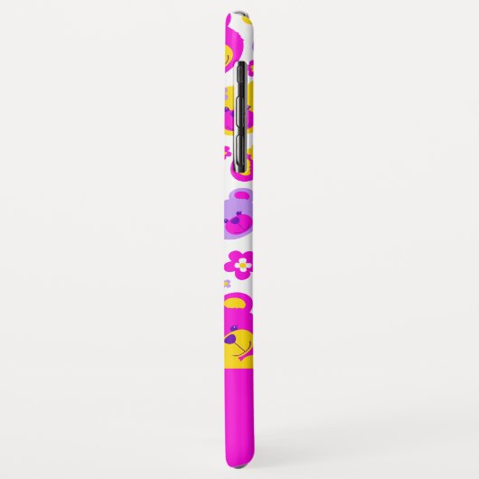 Teddy-beer bloemen genaamd roze geel Case-Mate iPhone case (Achterkant/links)