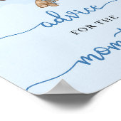 Teddy beer blue ballonnen Advice voor de moeder-te Poster (Hoek)