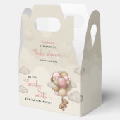 Teddy beer blush brown iory ballons baby shower bedankdoosjes (Geopend)