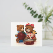 Teddy beer briefkaart (Staand voorkant)