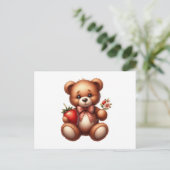 Teddy beer briefkaart (Staand voorkant)