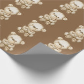 Teddy beer brown inpakpapier (Hoek)