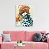 Teddy beer cuddles canvas wikkeldruk (Insitu (Woonkamer))