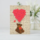 Teddy beer en hart (Staand voorkant)
