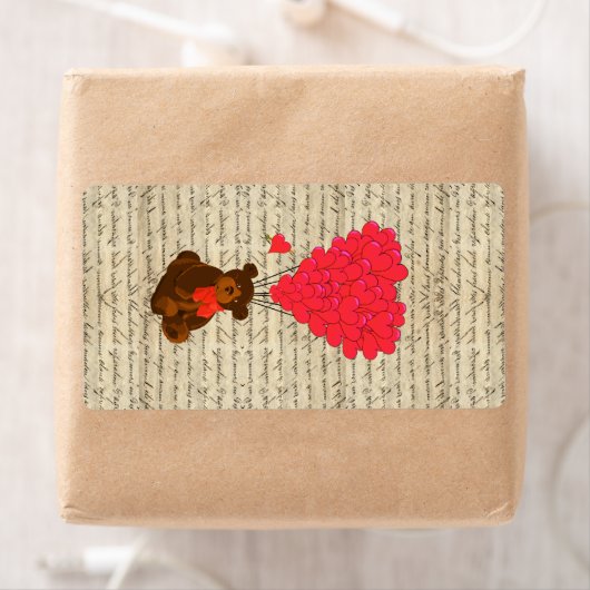 Teddy beer en hart etiket (Insitu)