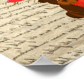 Teddy beer en hart poster (Hoek)