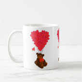 Teddy beer en hartballonnen koffiemok (Links)