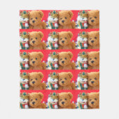 Teddy beer en nootkraker fleece deken (Voorkant)
