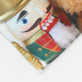 Teddy beer en nootkraker fleece deken (Hoek)