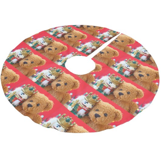 Teddy beer en nootkraker kerstboom rok (Gekanteld)