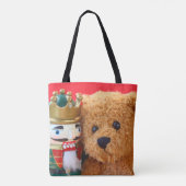 Teddy beer en nootkraker tote bag (Achterkant)