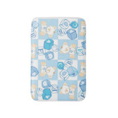 Teddy beer gecontroleerd patroon badmat (Voorkant Verticaal)
