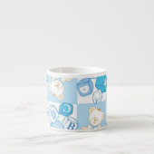 Teddy beer gecontroleerd patroon espresso kop (Voorkant)