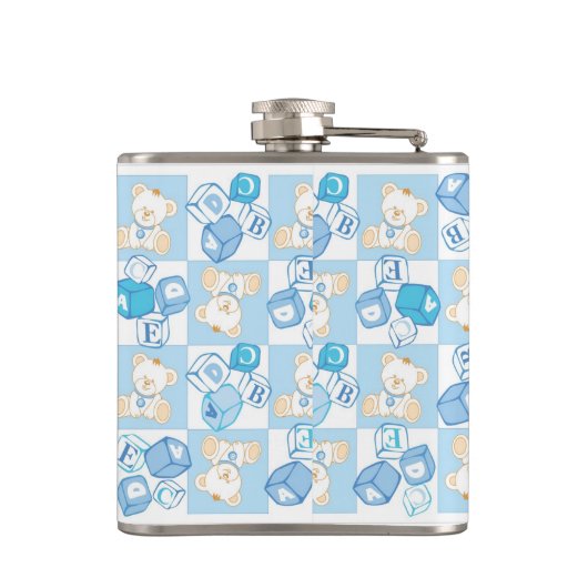 Teddy beer gecontroleerd patroon heupfles (Achterkant)