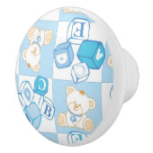 Teddy beer gecontroleerd patroon keramische knop (Rechts)