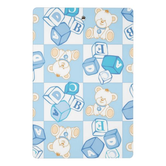 Teddy beer gecontroleerd patroon mini klembord (Achterkant)