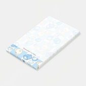 Teddy beer gecontroleerd patroon post-it® notes (Schuin)