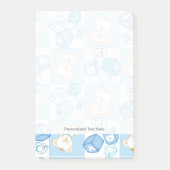 Teddy beer gecontroleerd patroon post-it® notes (Voorkant)