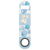 Teddy beer gecontroleerd patroon speed flessenopener (Achterkant)