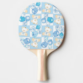 Teddy beer gecontroleerd patroon tafeltennisbatje (Voorkant)