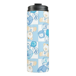 Teddy beer gecontroleerd patroon thermosbeker