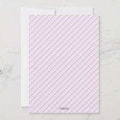 Teddy beer girl baby shower nodigt paars grijs uit kaart (Achterkant)