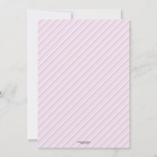 Teddy beer girl baby shower nodigt paars grijs uit kaart (Achterkant)