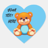 Teddy beer hart sticker (Voorkant)