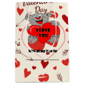 Teddy beer heeft een middelmatige cadeaaszak medium cadeauzakje (Voorkant)