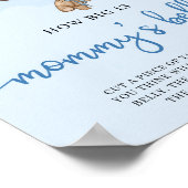 Teddy beer Hoe groot is mama's buikspelbord Poster (Hoek)