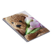 teddy beer holding calla lilies notitieboek (Rechterzijde)