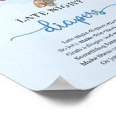 Teddy beer hot-air ballon Late Night Diapers game Poster (Hoek)