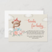 Teddy beer hot-air ballonvaarder informatiekaartje (Voorkant / Achterkant)