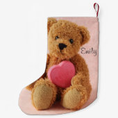 Teddy beer i luv u kleine kerstsok (Achterkant)