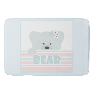Teddy beer illustratie kinder kinderachtige afdruk badmat