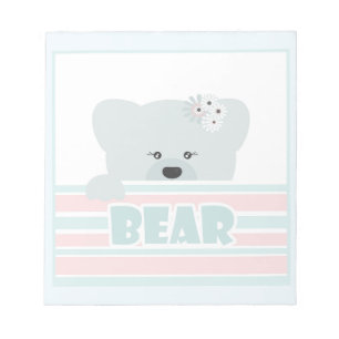 Teddy beer illustratie kinder kinderachtige afdruk notitieblok