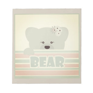 Teddy beer illustratie kinder kinderachtige afdruk notitieblok