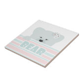 Teddy beer illustratie kinder kinderachtige afdruk tegeltje (Zijkant)