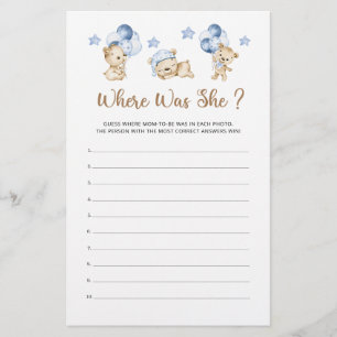 Teddy beer jongen baby shower waar was ze