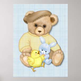 Teddy Beer Jongens Nursery Plezier Poster